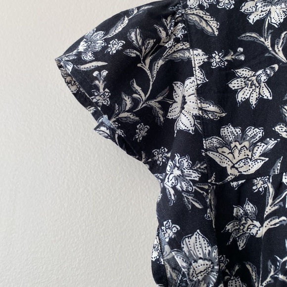 Time and Tru Flutter Sleeve Cotton Blend Dress - Picture 8 of 12